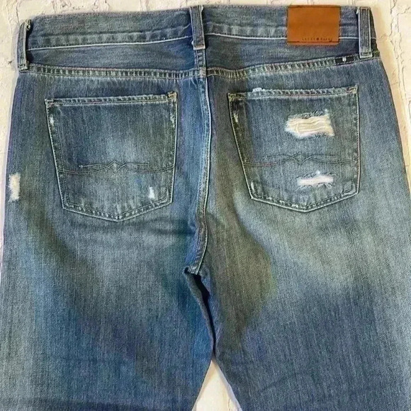 Lucky brand, sienna slim boyfriend cropped Raw hem denim - Picture 7 of 7